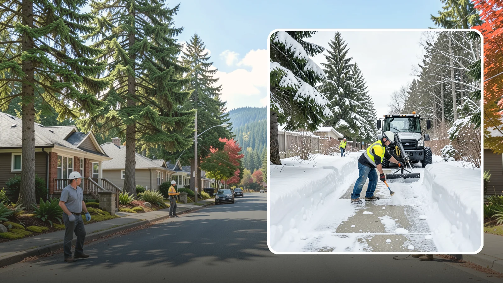 Accessible Route Clearing in Hunts Point, King County, WA - We clear the complete accessible route across your Western Washington property so it stays continuous and barrier-free in winter.