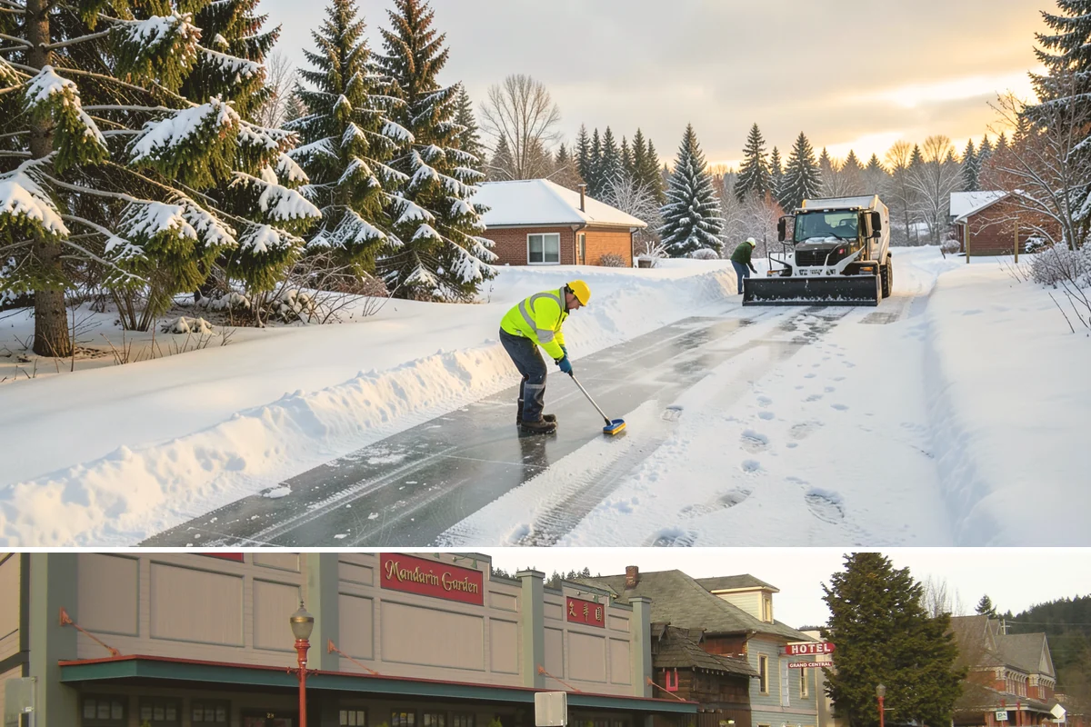 Accessible Route Clearing in Issaquah, King County, WA - Maintained after every snowfall throughout the winter so the route never breaks.
