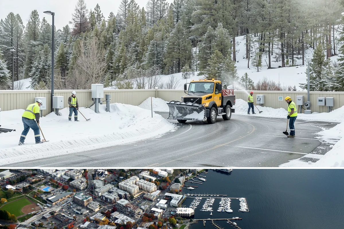 Accessible Route Clearing in Kirkland, King County, WA - Maintained after every snowfall throughout the winter so the route never breaks.