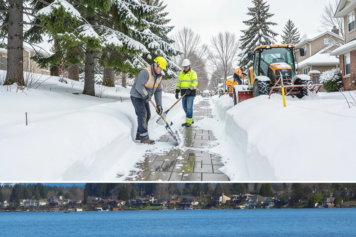Accessible Route Clearing in Lake Stevens, Snohomish County, WA - Maintained after every snowfall throughout the winter so the route never breaks.