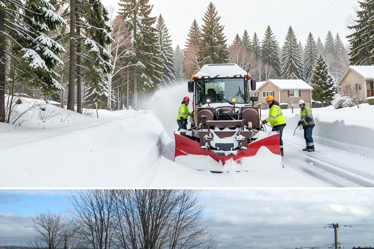 Accessible Route Clearing in Langley, Island County, WA - Maintained after every snowfall throughout the winter so the route never breaks.