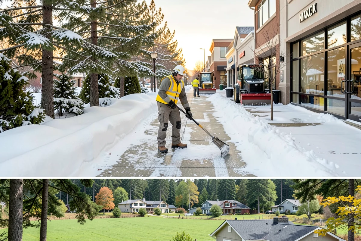 Accessible Route Clearing in Lyman, Skagit County, WA - Maintained after every snowfall throughout the winter so the route never breaks.