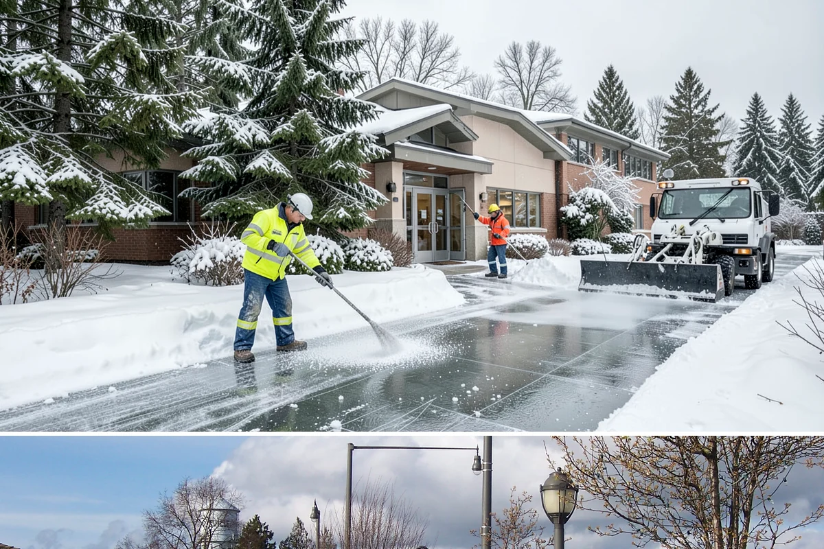 Accessible Route Clearing in Marysville, Snohomish County, WA - Maintained after every snowfall throughout the winter so the route never breaks.
