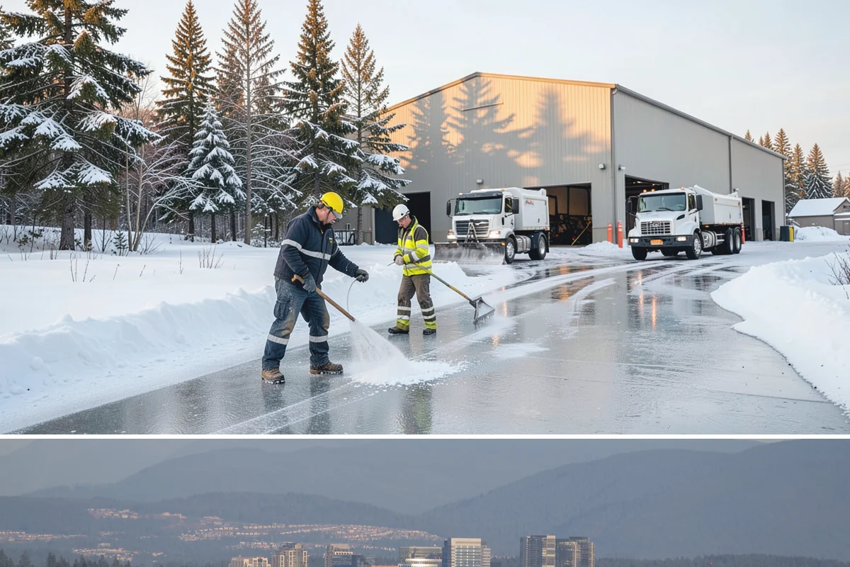 Accessible Route Clearing in Medina, King County, WA - Maintained after every snowfall throughout the winter so the route never breaks.