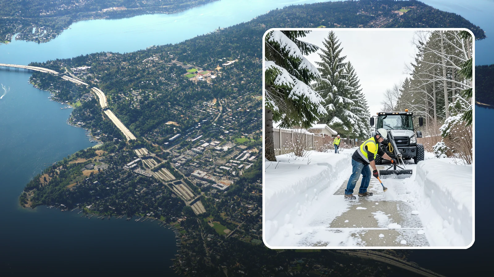Accessible Route Clearing in Mercer Island, King County, WA - We clear the complete accessible route across your Western Washington property so it stays continuous and barrier-free in winter.