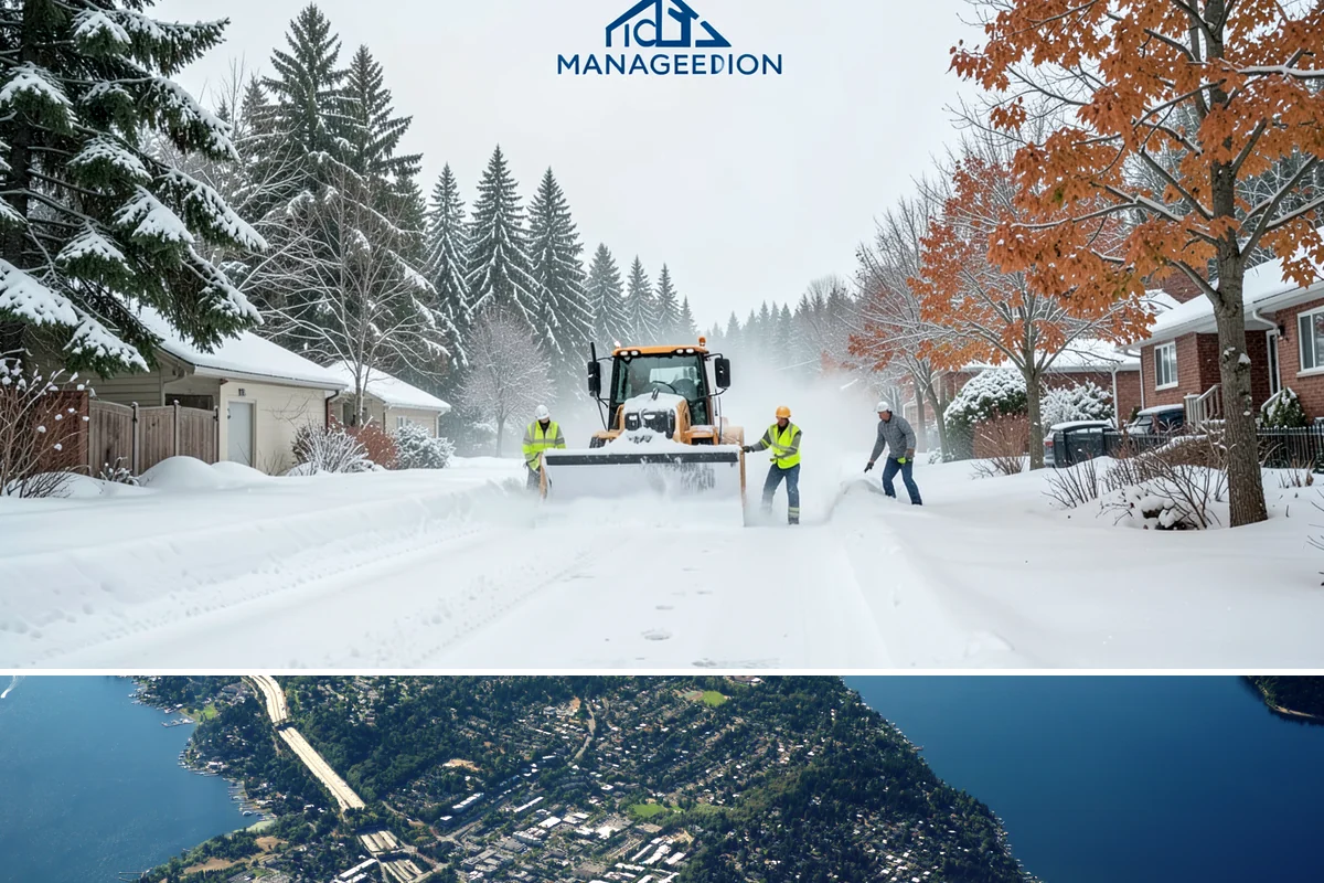 Accessible Route Clearing in Mercer Island, King County, WA - Maintained after every snowfall throughout the winter so the route never breaks.