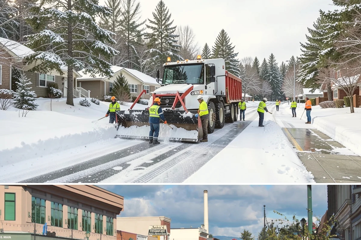 Accessible Route Clearing in Monroe, Snohomish County, WA - Maintained after every snowfall throughout the winter so the route never breaks.