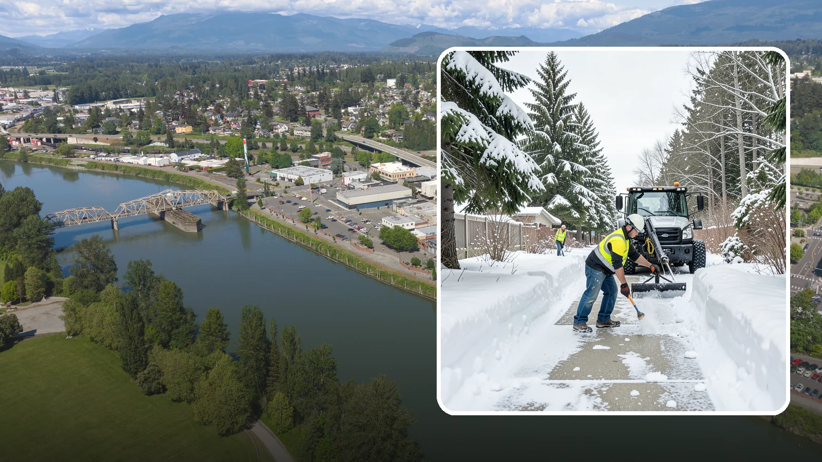 Accessible Route Clearing in Mount Vernon, Skagit County, WA - We clear the complete accessible route across your Western Washington property so it stays continuous and barrier-free in winter.