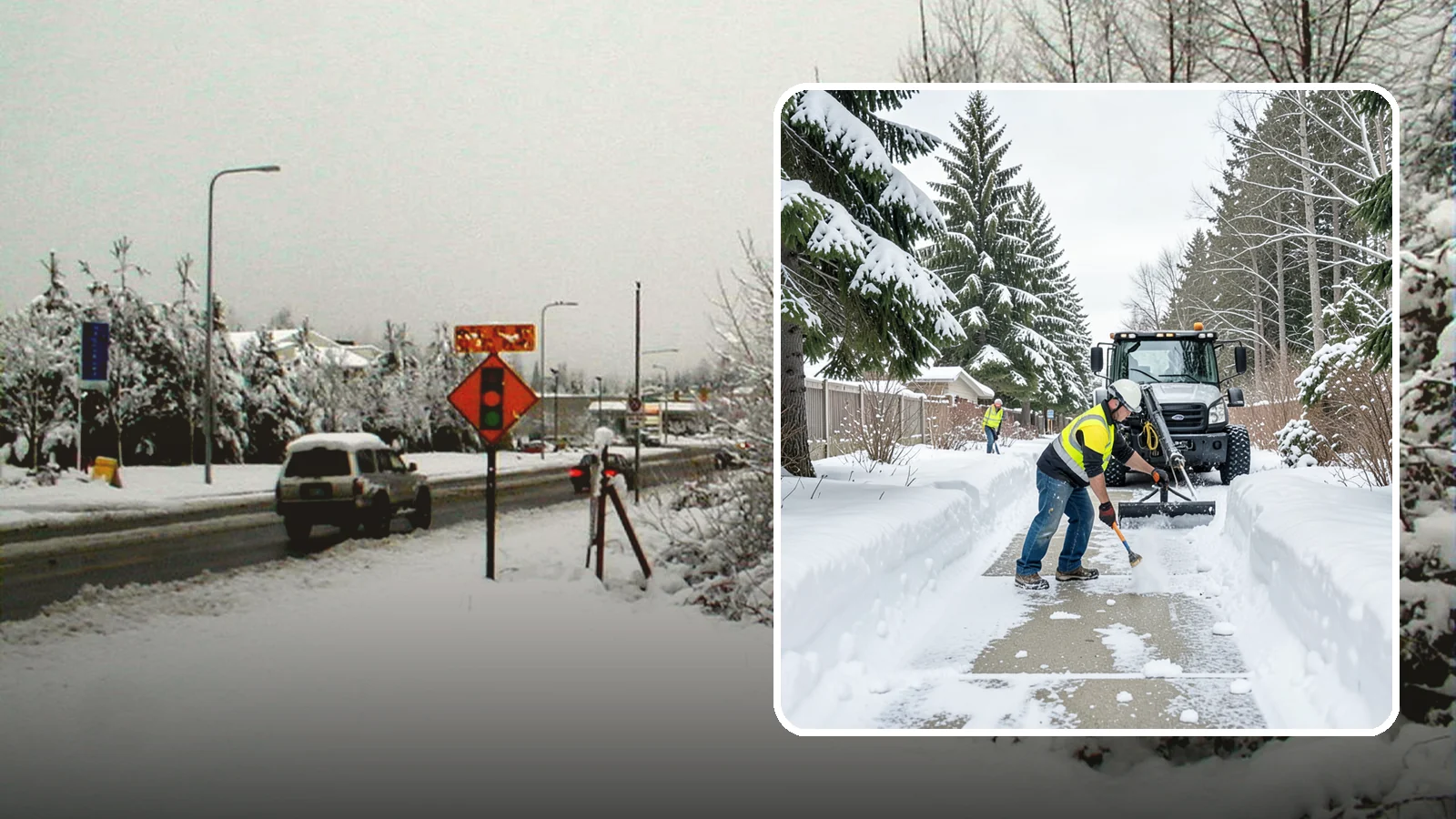 Accessible Route Clearing in Newcastle, King County, WA - We clear the complete accessible route across your Western Washington property so it stays continuous and barrier-free in winter.
