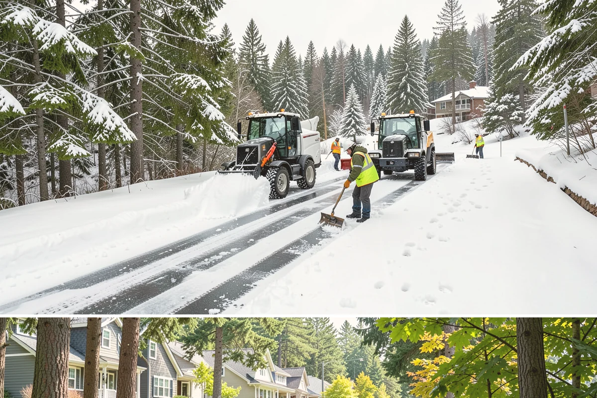 Accessible Route Clearing in Normandy Park, King County, WA - Maintained after every snowfall throughout the winter so the route never breaks.