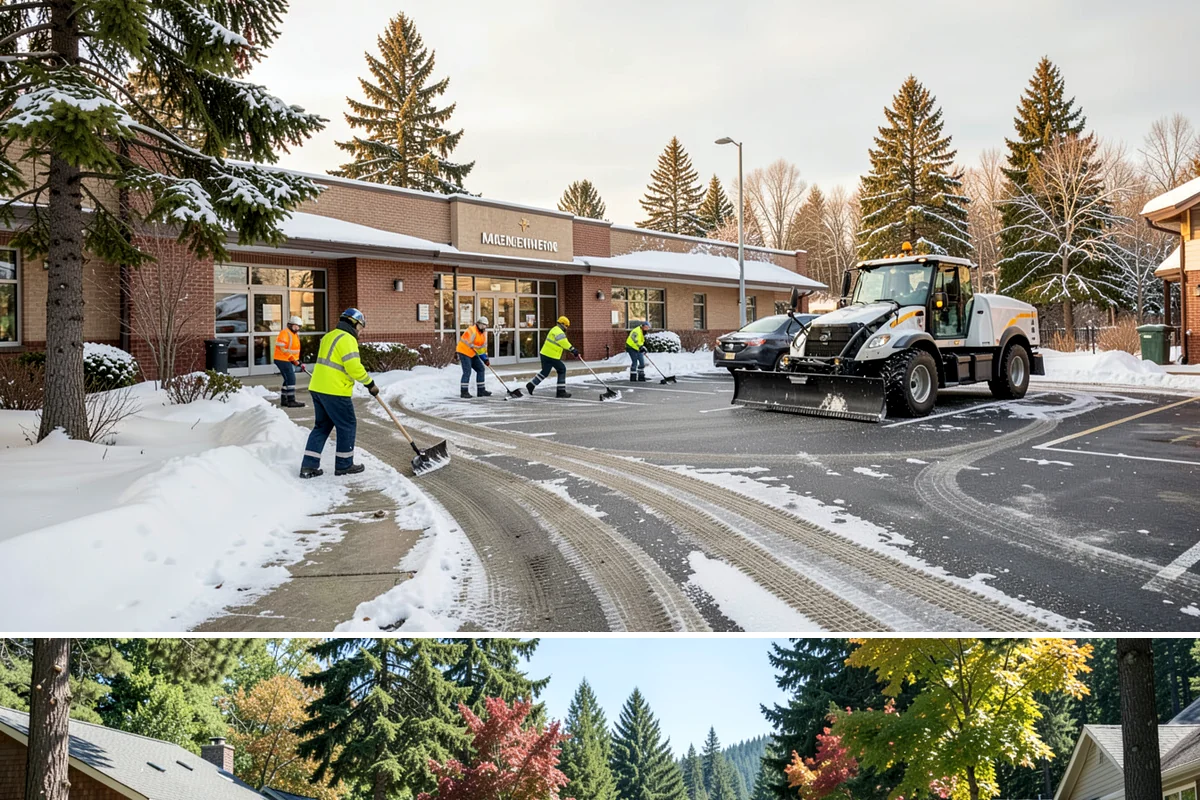 Accessible Route Clearing in Orting, Pierce County, WA - Maintained after every snowfall throughout the winter so the route never breaks.