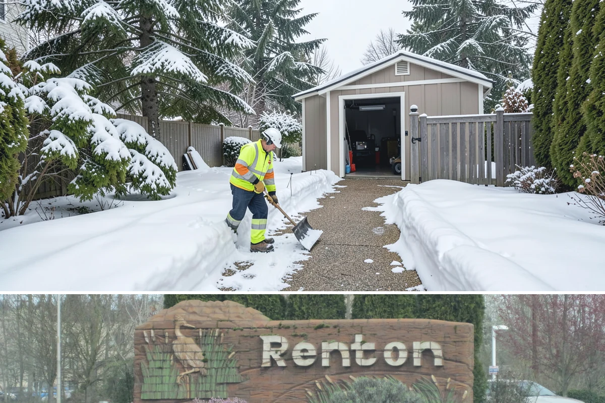 Accessible Route Clearing in Renton, King County, WA - Maintained after every snowfall throughout the winter so the route never breaks.