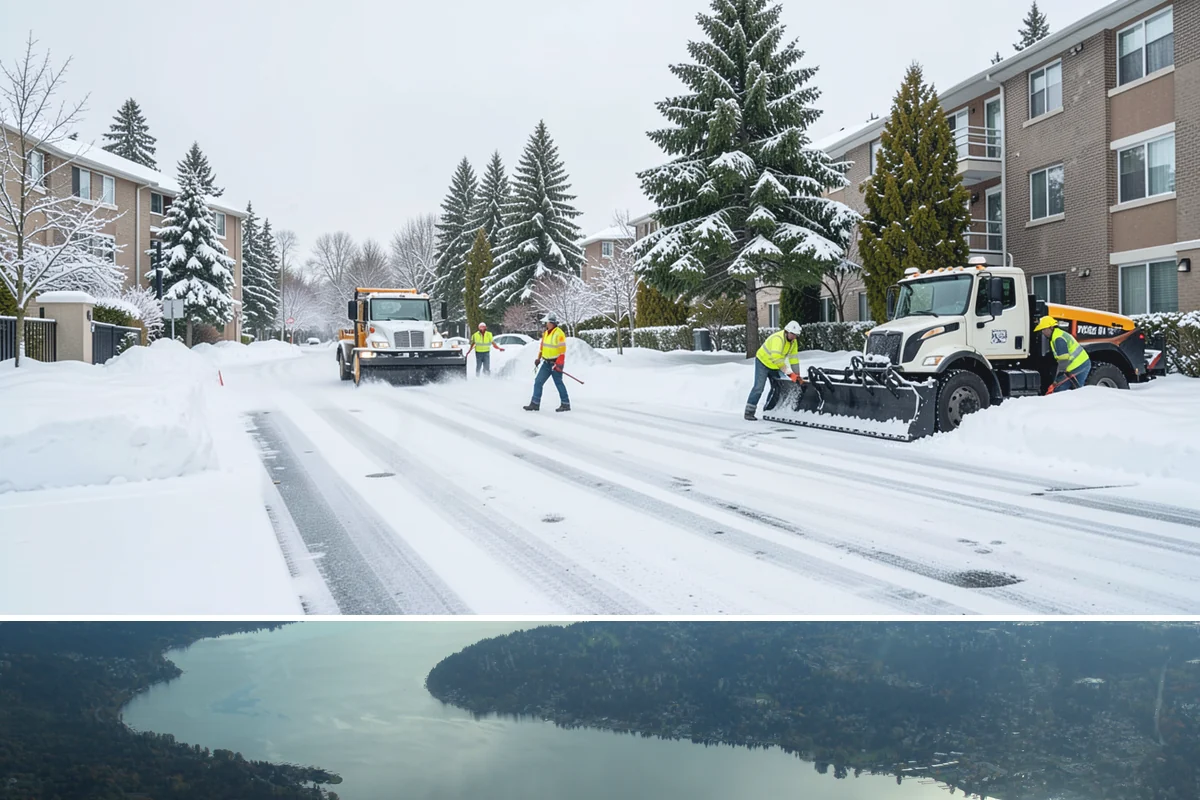 Accessible Route Clearing in Sammamish, King County, WA - Maintained after every snowfall throughout the winter so the route never breaks.