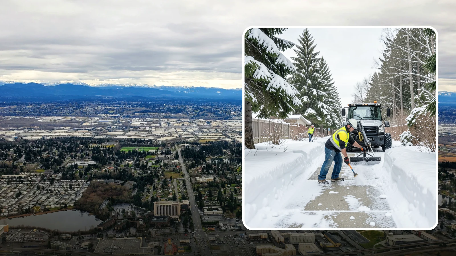 Accessible Route Clearing in SeaTac, King County, WA - We clear the complete accessible route across your Western Washington property so it stays continuous and barrier-free in winter.