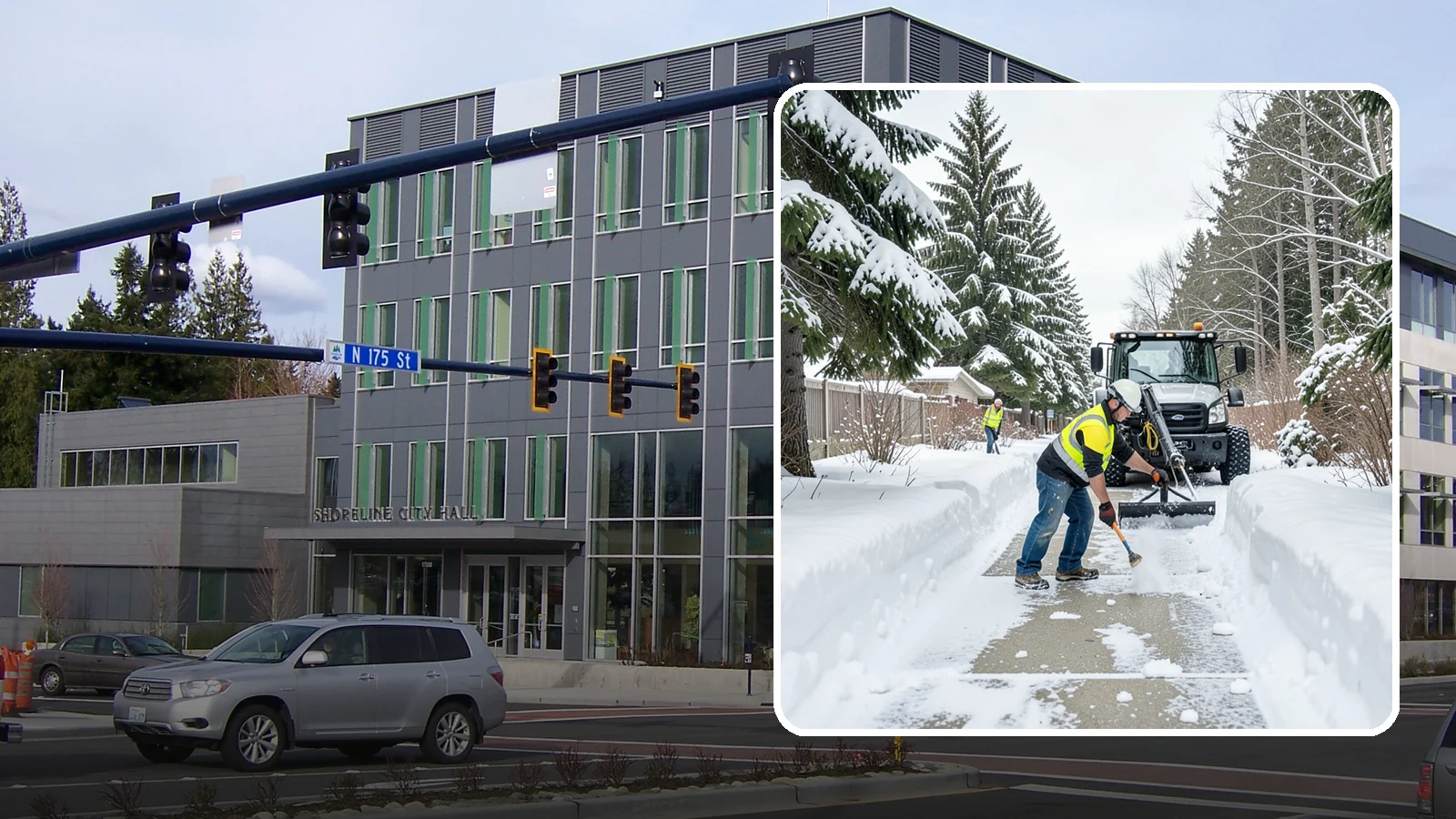 Accessible Route Clearing in Shoreline, King County, WA - We clear the complete accessible route across your Western Washington property so it stays continuous and barrier-free in winter.