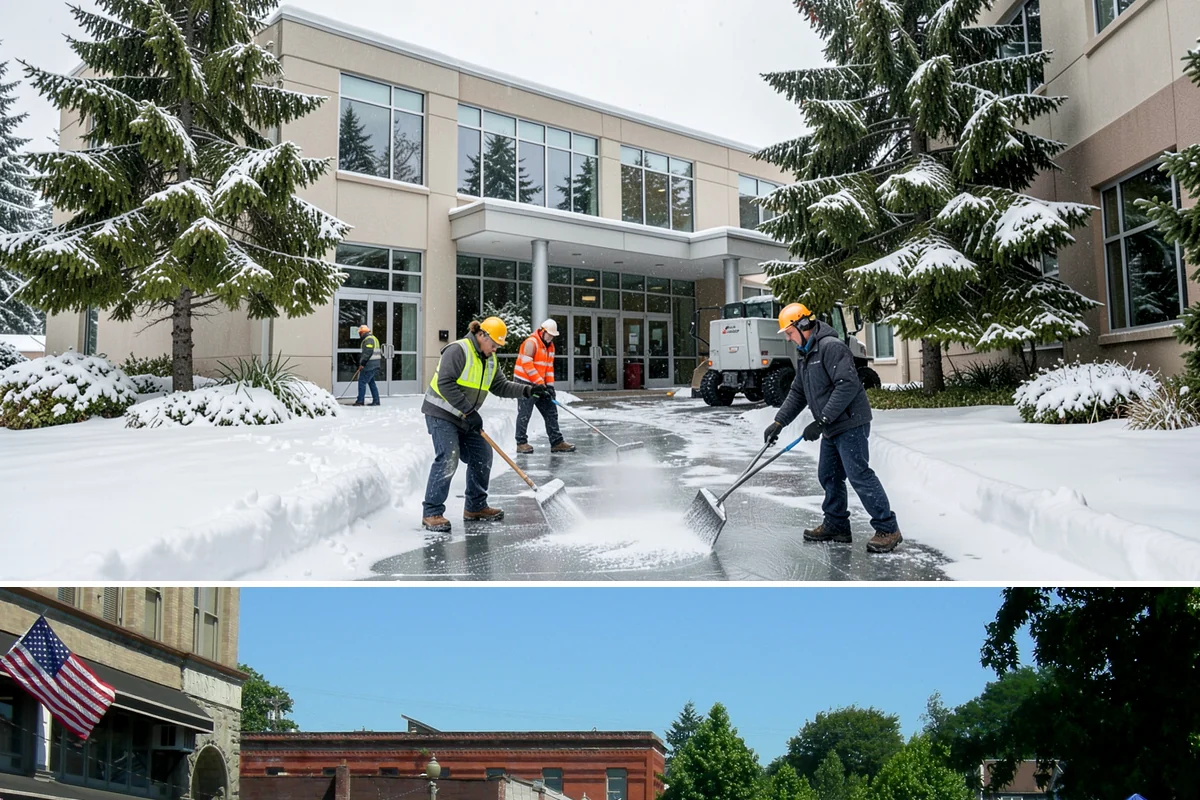 Accessible Route Clearing in Snohomish, Snohomish County, WA - Maintained after every snowfall throughout the winter so the route never breaks.