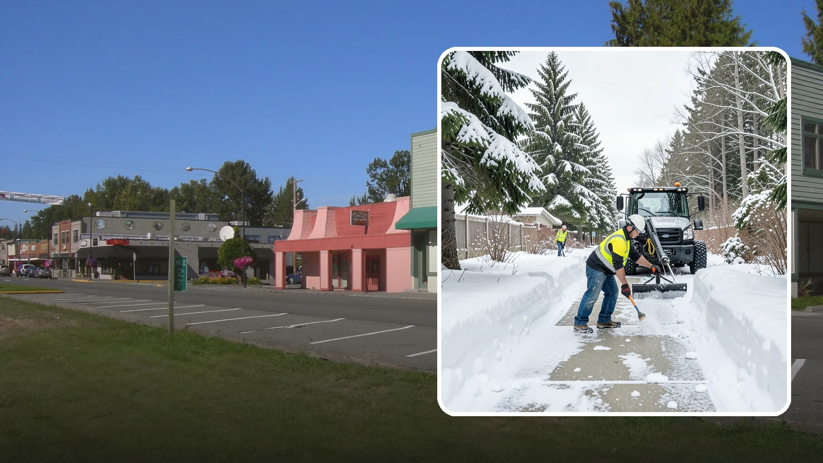 Accessible Route Clearing in Snoqualmie, King County, WA - We clear the complete accessible route across your Western Washington property so it stays continuous and barrier-free in winter.
