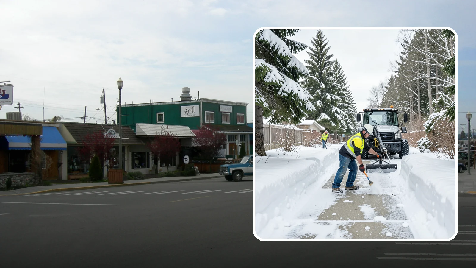 Accessible Route Clearing in Stanwood, Snohomish County, WA - We clear the complete accessible route across your Western Washington property so it stays continuous and barrier-free in winter.