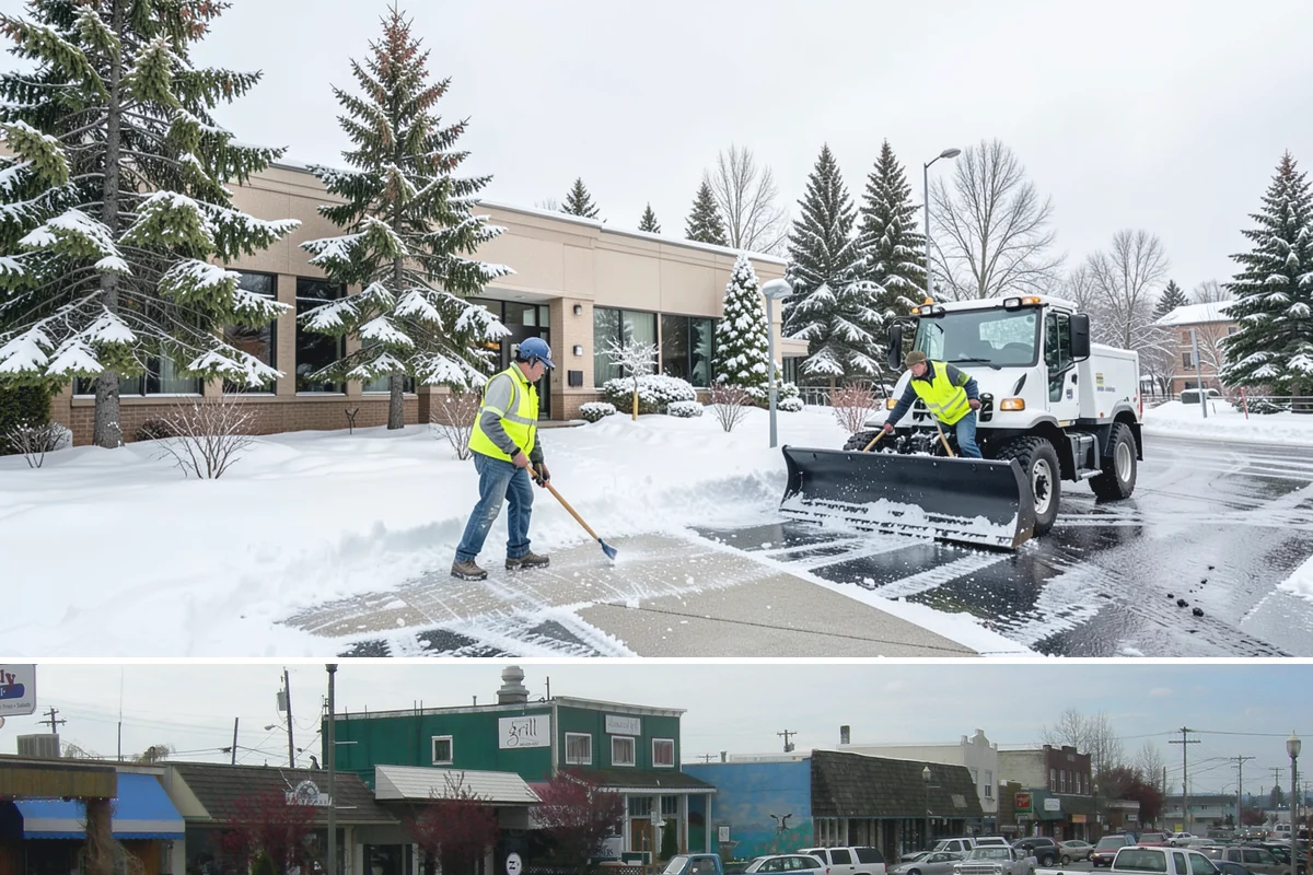 Accessible Route Clearing in Stanwood, Snohomish County, WA - Maintained after every snowfall throughout the winter so the route never breaks.