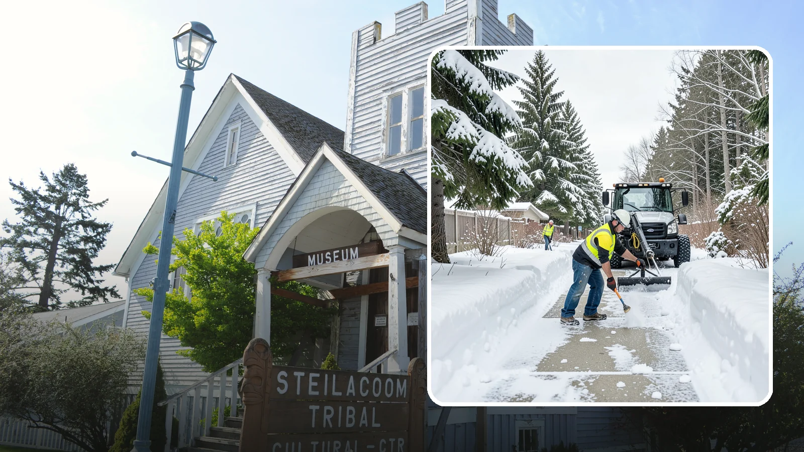 Accessible Route Clearing in Steilacoom, Pierce County, WA - We clear the complete accessible route across your Western Washington property so it stays continuous and barrier-free in winter.