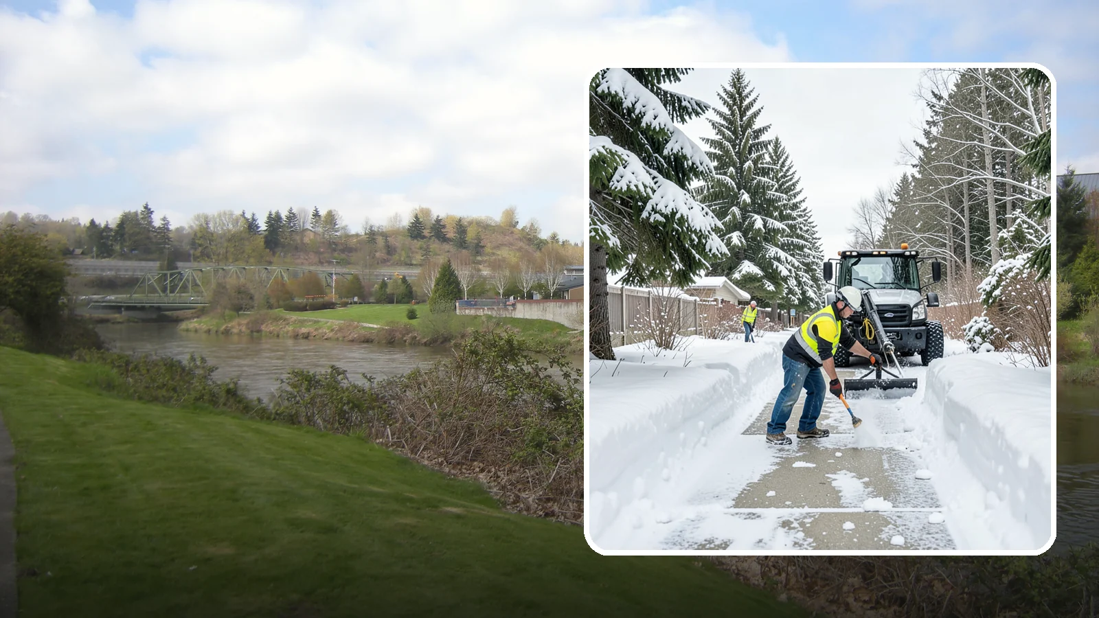 Accessible Route Clearing in Tukwila, King County, WA - We clear the complete accessible route across your Western Washington property so it stays continuous and barrier-free in winter.