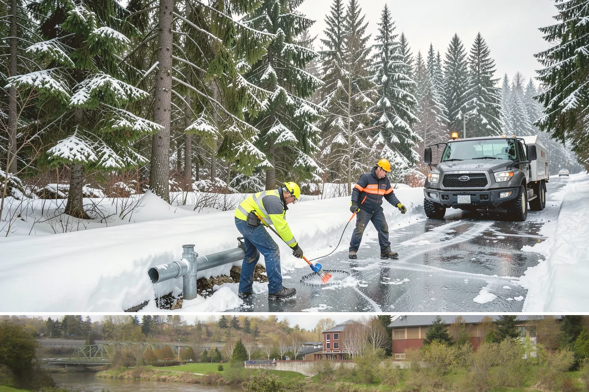 Accessible Route Clearing in Tukwila, King County, WA - Maintained after every snowfall throughout the winter so the route never breaks.