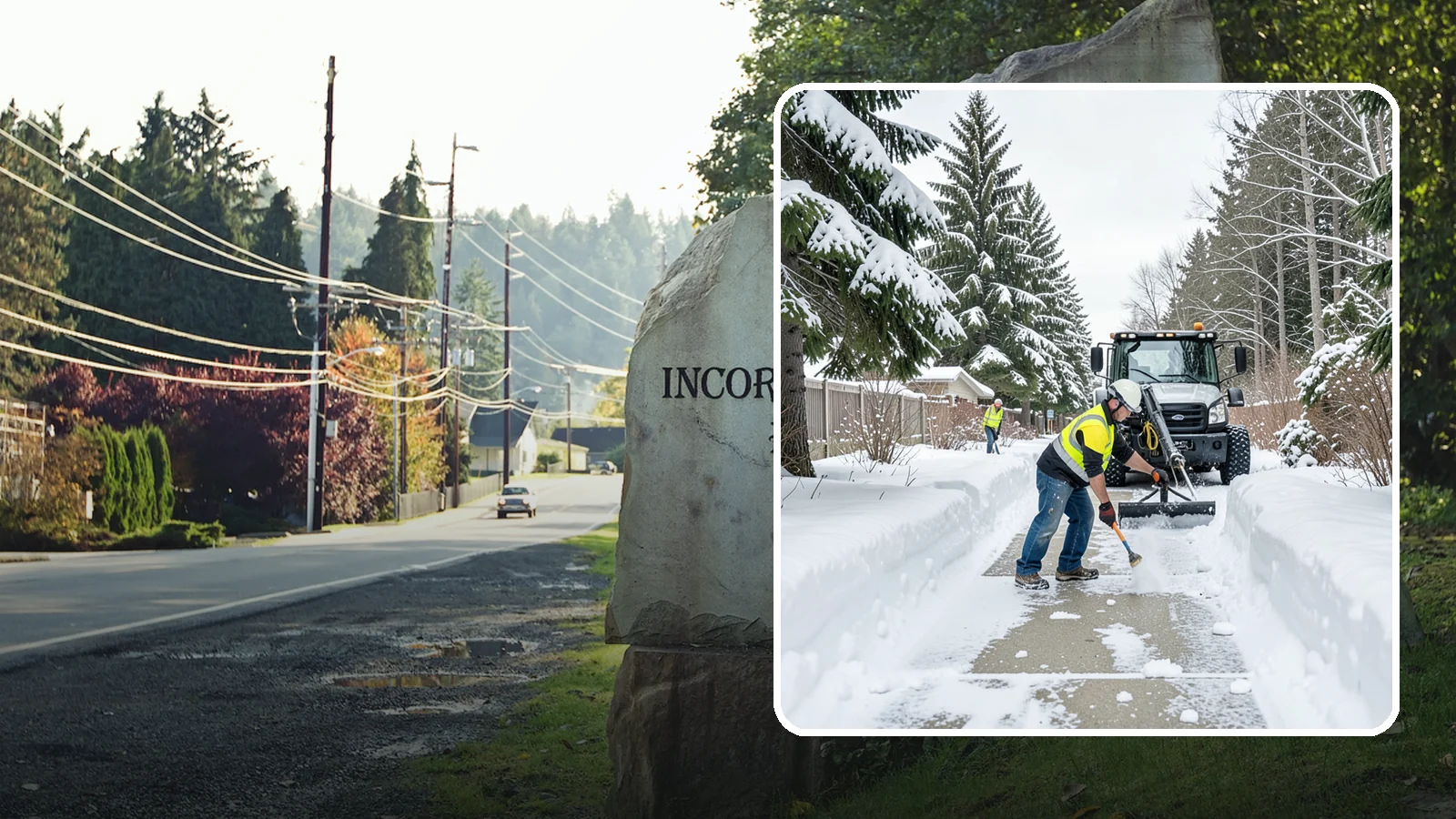 Accessible Route Clearing in Wilkeson, Pierce County, WA - We clear the complete accessible route across your Western Washington property so it stays continuous and barrier-free in winter.