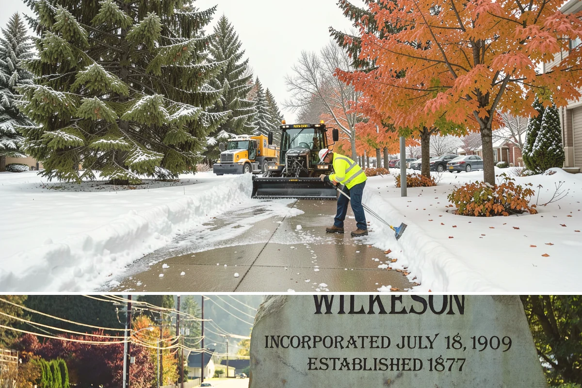 Accessible Route Clearing in Wilkeson, Pierce County, WA - Maintained after every snowfall throughout the winter so the route never breaks.