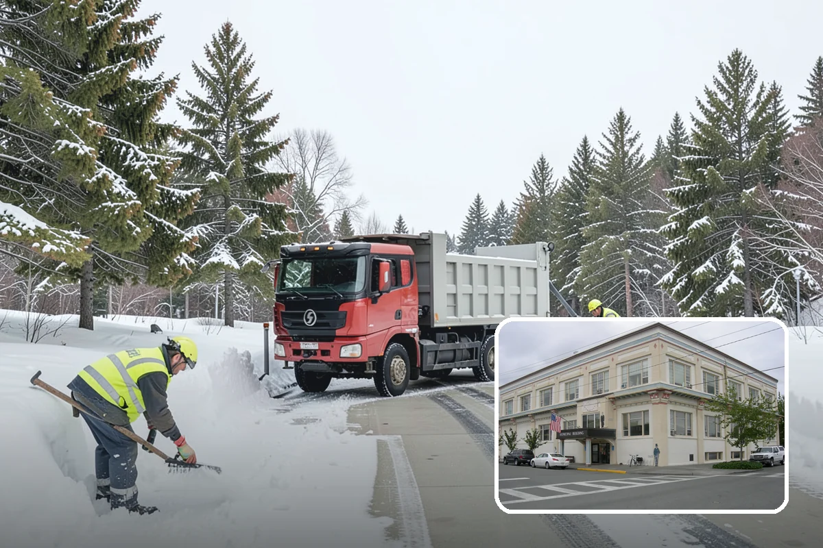 Acreage Snow Removal in Anacortes, Skagit County, WA - Covers driveways, ring roads, and multiple structures