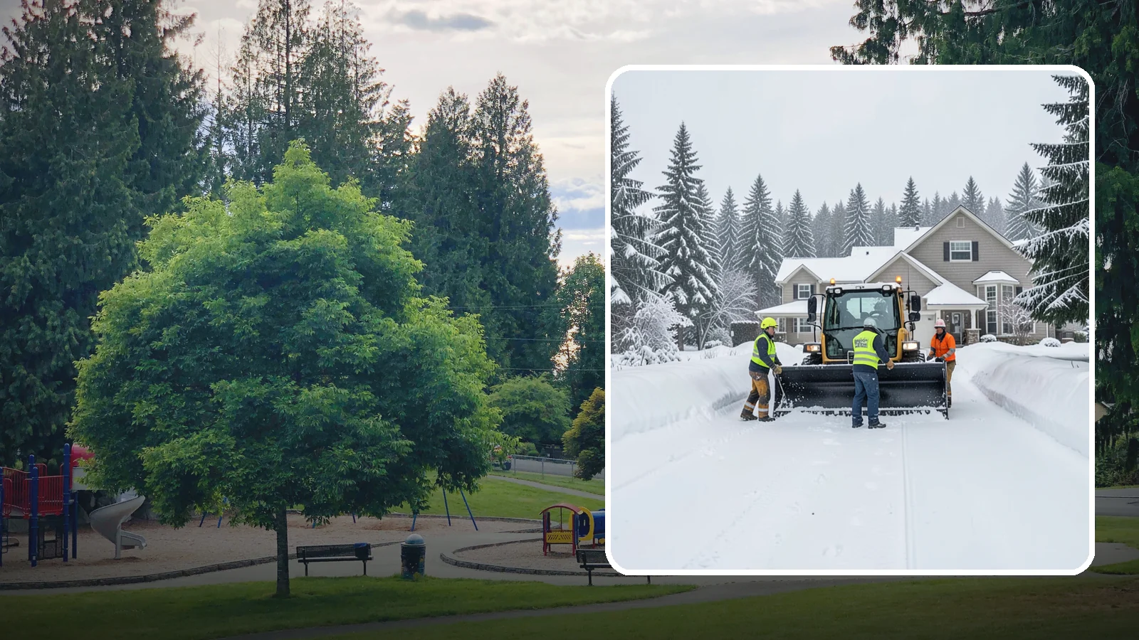 Acreage Snow Removal in Bonney Lake, Pierce County, WA - We clear driveways, ring roads, and equipment access across large-acreage Western Washington properties and hobby farms.