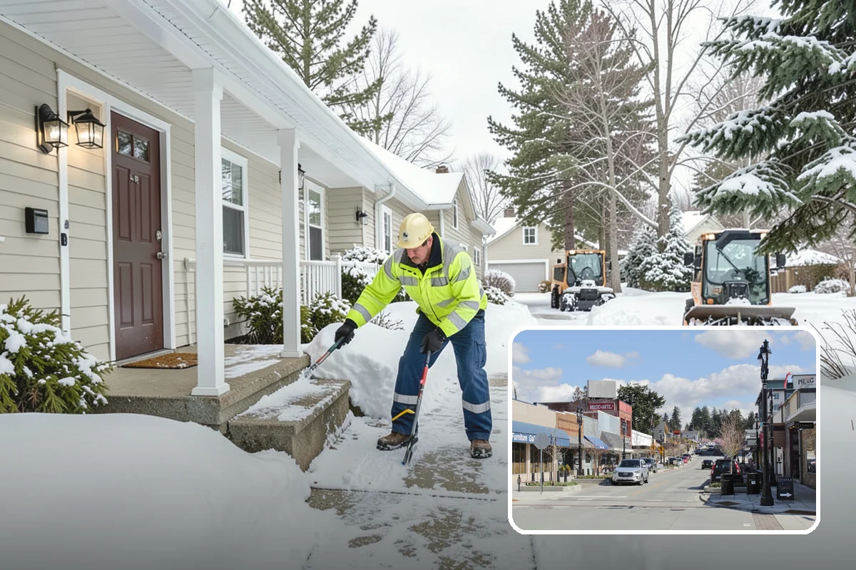Acreage Snow Removal in Bothell, King County, WA - Covers driveways, ring roads, and multiple structures