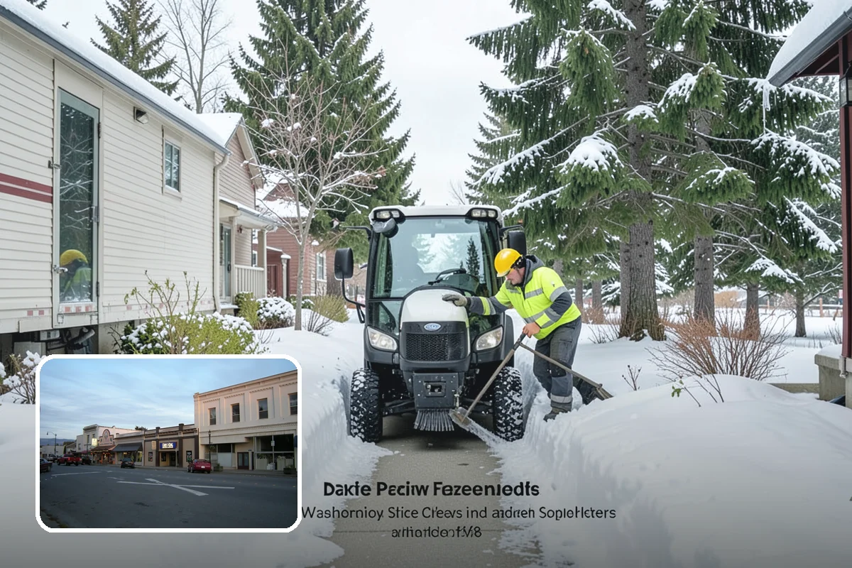 Acreage Snow Removal in Burlington, Skagit County, WA - Covers driveways, ring roads, and multiple structures