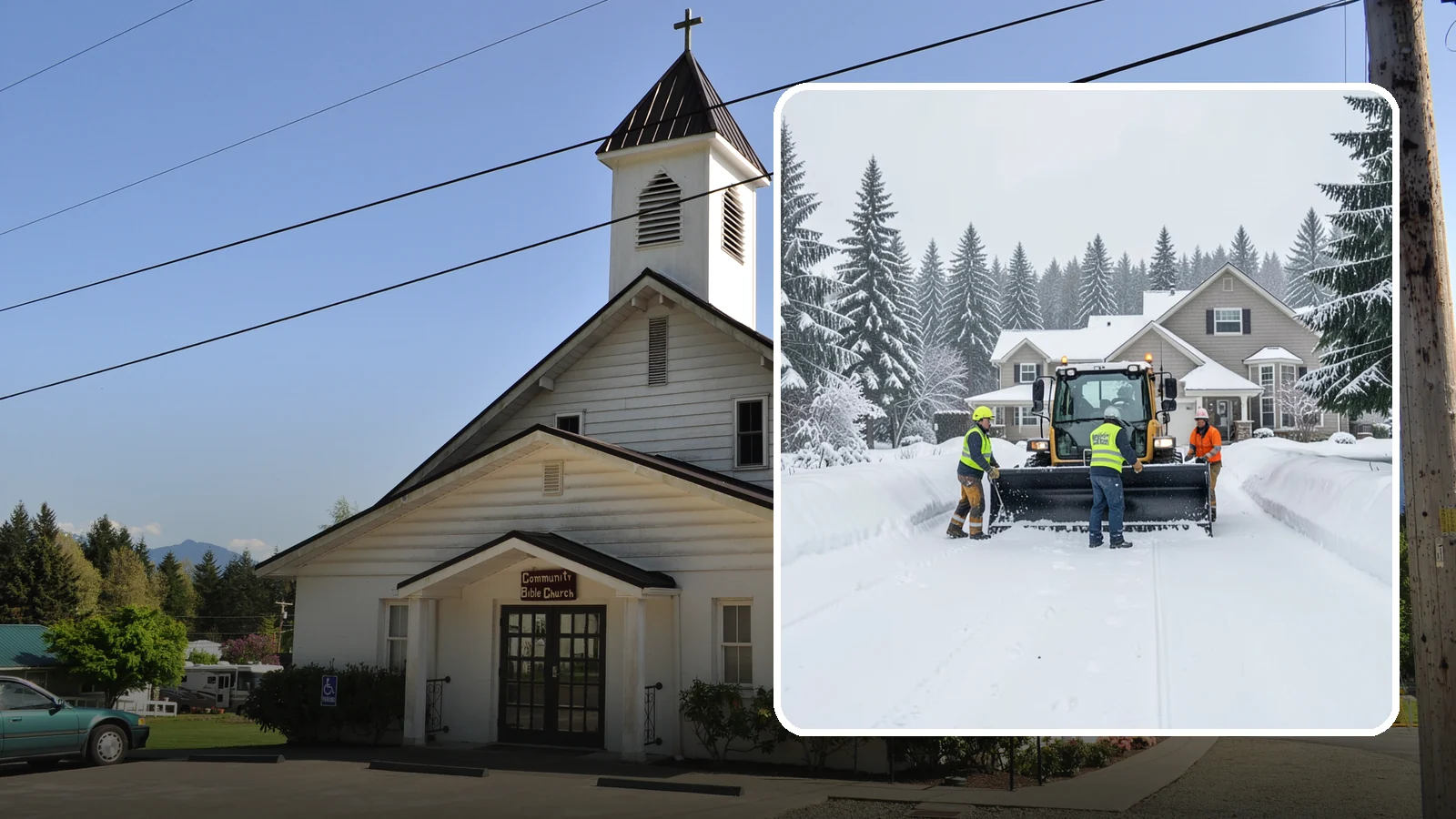 Acreage Snow Removal in Concrete, Skagit County, WA - We clear driveways, ring roads, and equipment access across large-acreage Western Washington properties and hobby farms.
