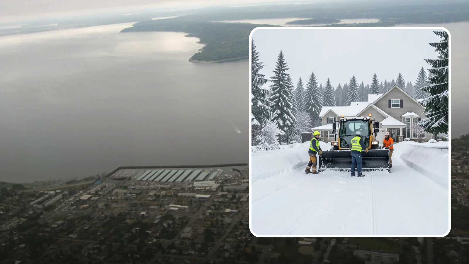 Acreage Snow Removal in Des Moines, King County, WA - We clear driveways, ring roads, and equipment access across large-acreage Western Washington properties and hobby farms.