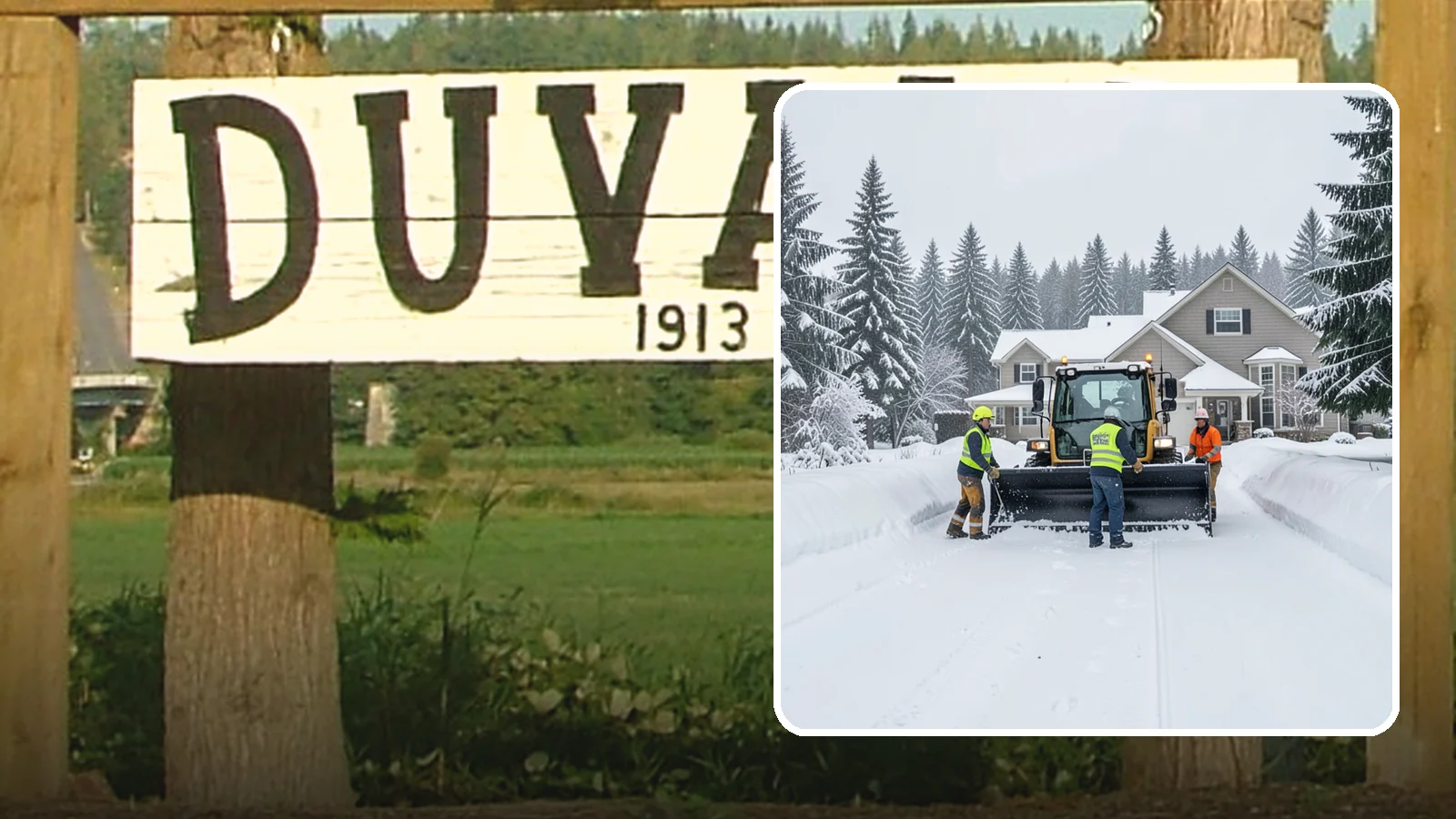 Acreage Snow Removal in Duvall, King County, WA - We clear driveways, ring roads, and equipment access across large-acreage Western Washington properties and hobby farms.