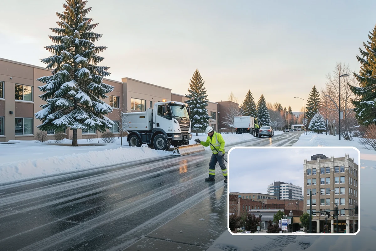 Acreage Snow Removal in Everett, Snohomish County, WA - Covers driveways, ring roads, and multiple structures