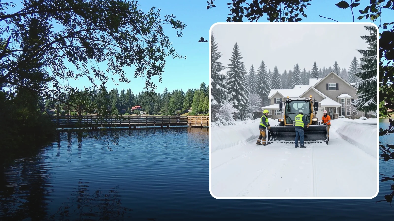 Acreage Snow Removal in Federal Way, King County, WA - We clear driveways, ring roads, and equipment access across large-acreage Western Washington properties and hobby farms.