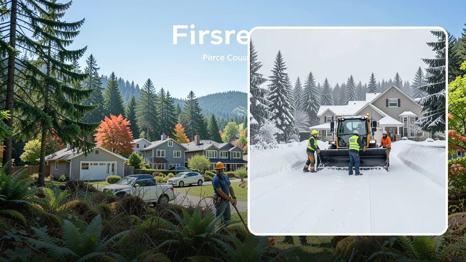 Acreage Snow Removal in Fircrest, Pierce County, WA - We clear driveways, ring roads, and equipment access across large-acreage Western Washington properties and hobby farms.
