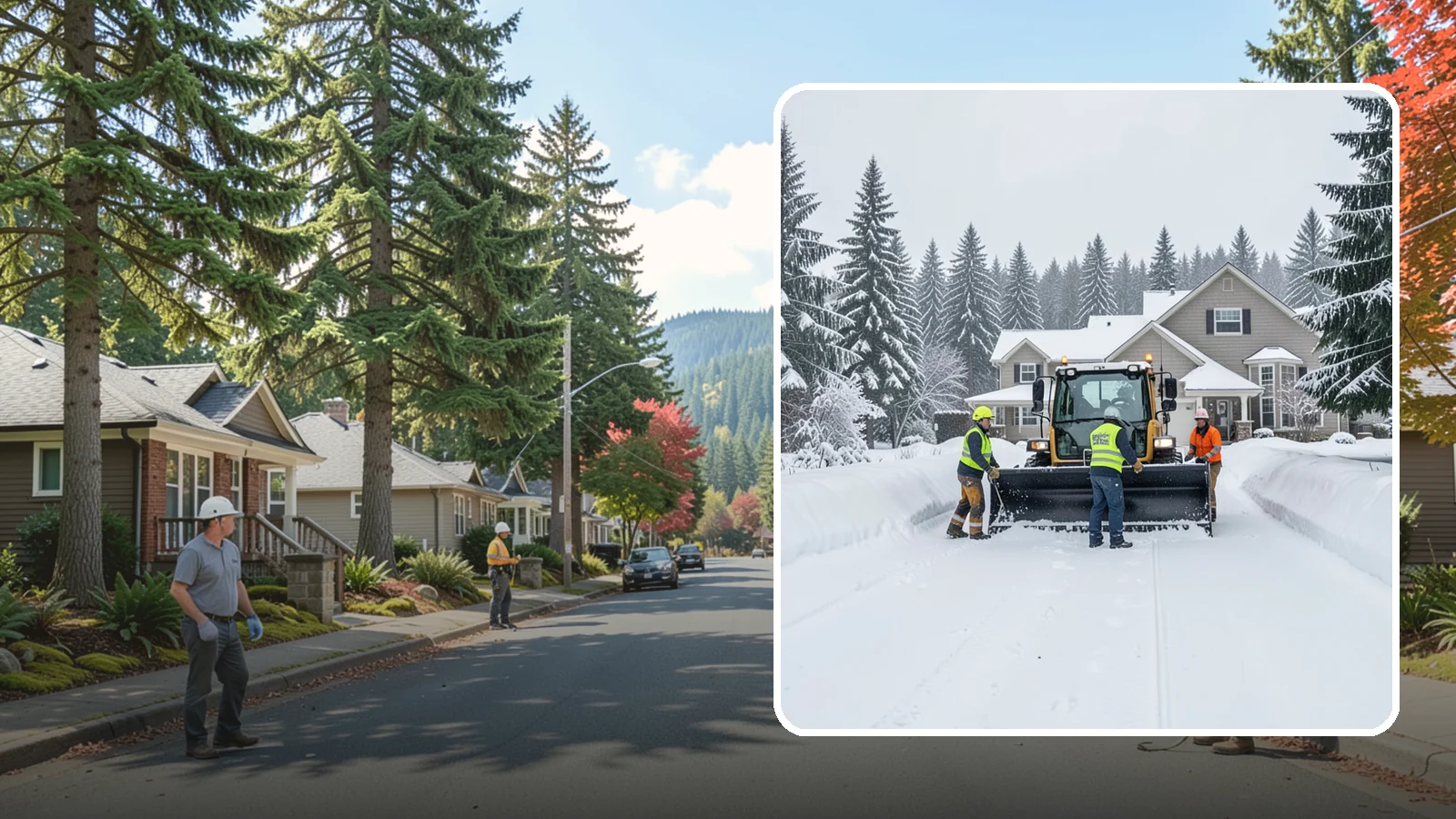 Acreage Snow Removal in Hunts Point, King County, WA - We clear driveways, ring roads, and equipment access across large-acreage Western Washington properties and hobby farms.
