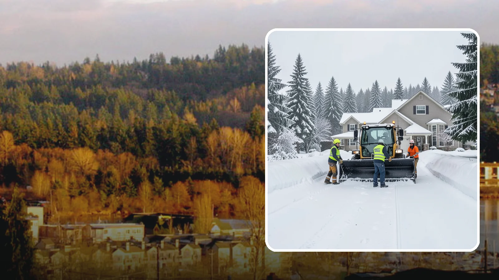Acreage Snow Removal in Kenmore, King County, WA - We clear driveways, ring roads, and equipment access across large-acreage Western Washington properties and hobby farms.