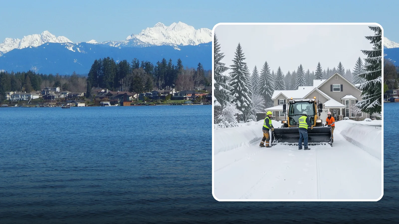 Acreage Snow Removal in Lake Stevens, Snohomish County, WA - We clear driveways, ring roads, and equipment access across large-acreage Western Washington properties and hobby farms.