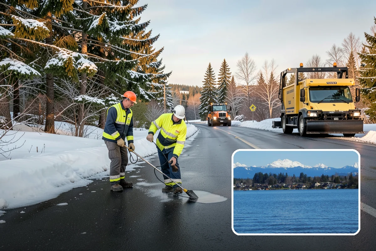 Acreage Snow Removal in Lake Stevens, Snohomish County, WA - Covers driveways, ring roads, and multiple structures