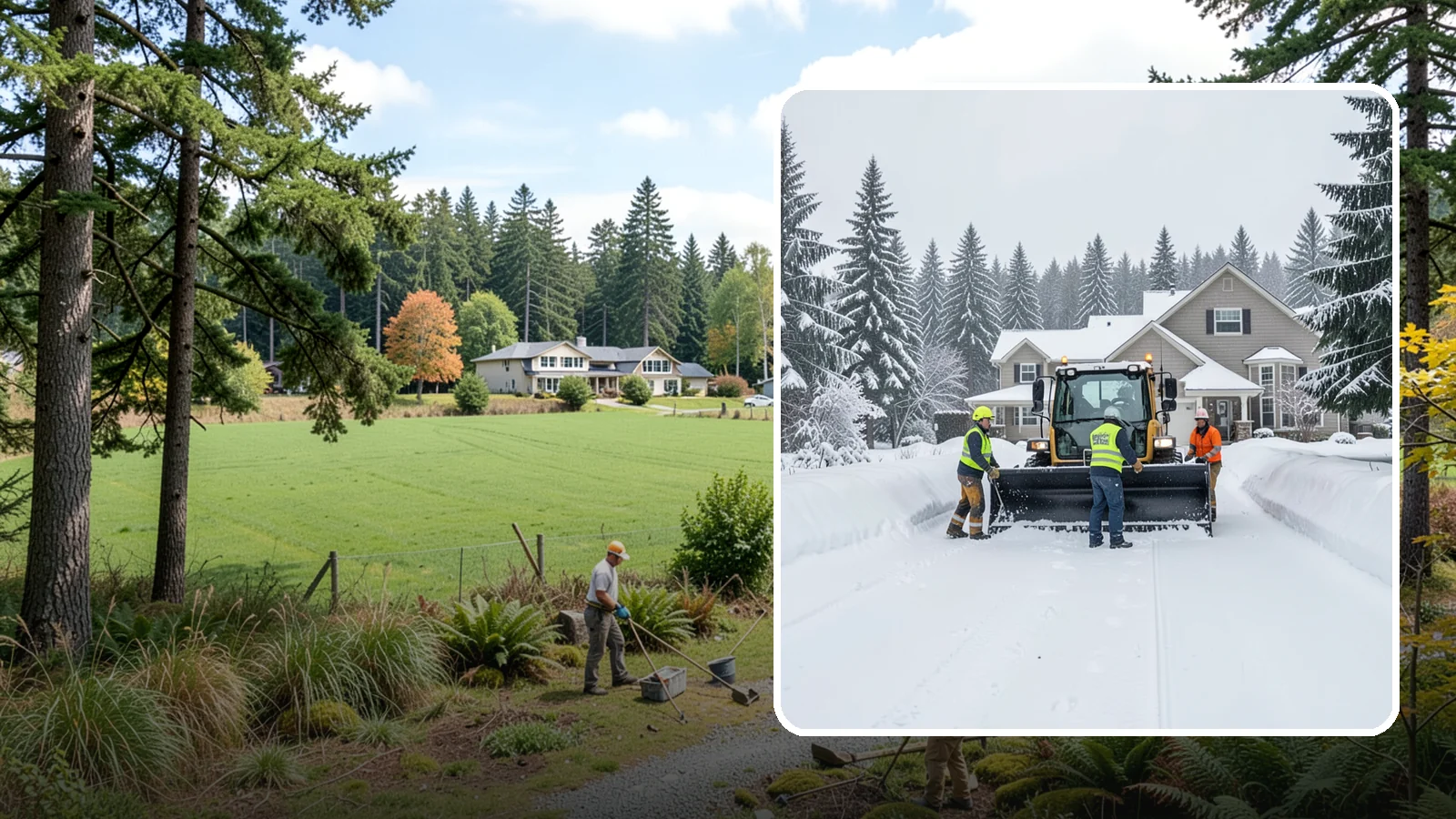 Acreage Snow Removal in Lyman, Skagit County, WA - We clear driveways, ring roads, and equipment access across large-acreage Western Washington properties and hobby farms.