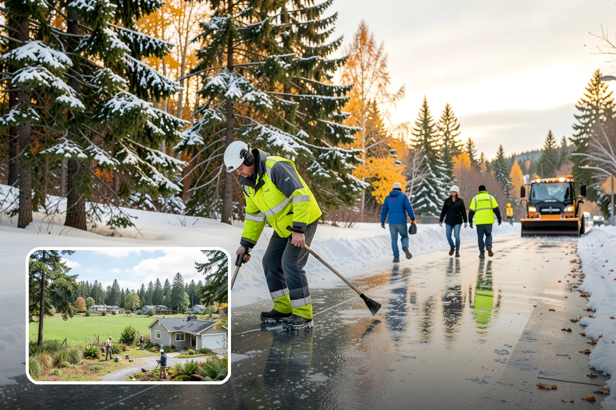 Acreage Snow Removal in Lyman, Skagit County, WA - Covers driveways, ring roads, and multiple structures