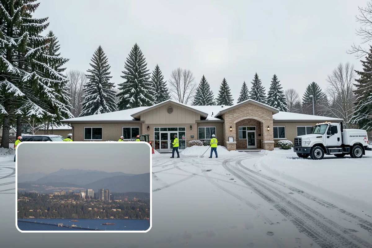 Acreage Snow Removal in Medina, King County, WA - Covers driveways, ring roads, and multiple structures