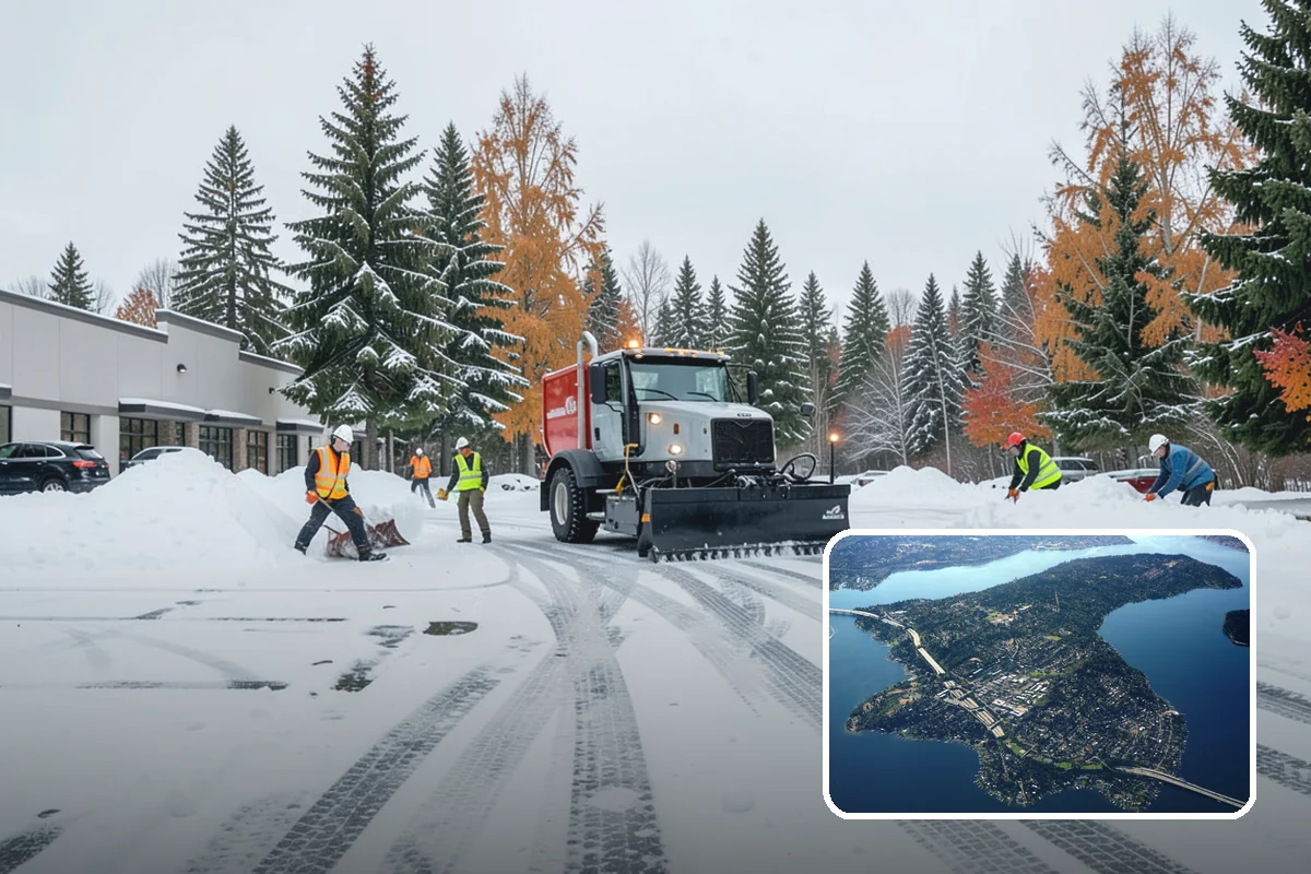 Acreage Snow Removal in Mercer Island, King County, WA - Covers driveways, ring roads, and multiple structures