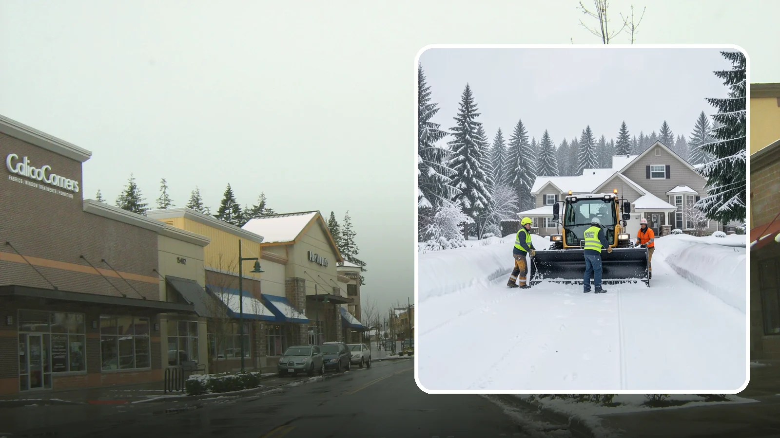 Acreage Snow Removal in Mill Creek, Snohomish County, WA - We clear driveways, ring roads, and equipment access across large-acreage Western Washington properties and hobby farms.