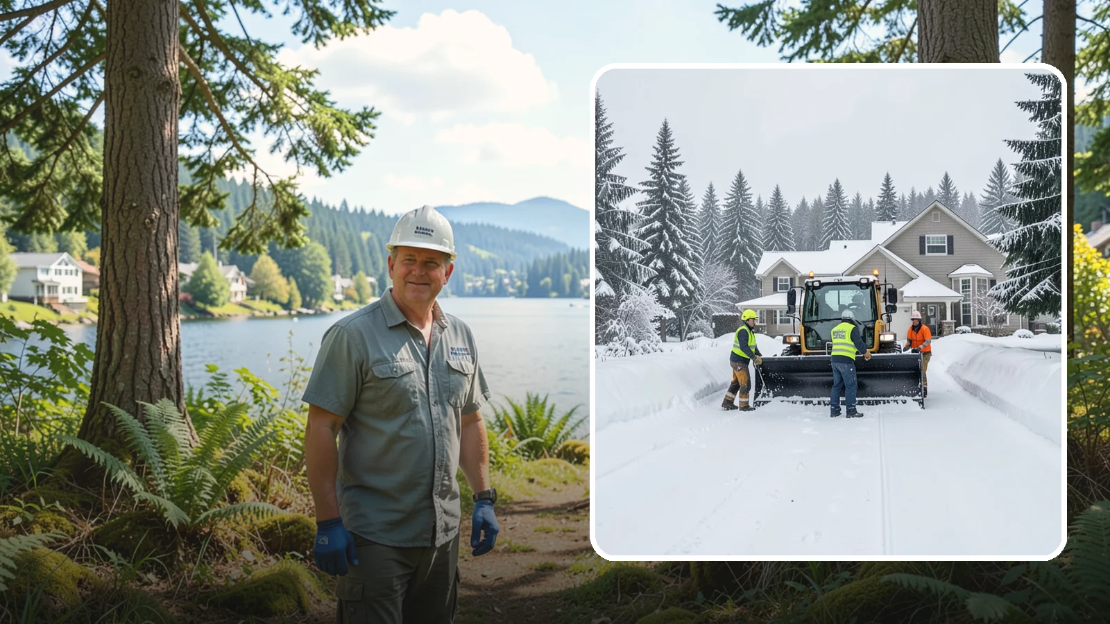 Acreage Snow Removal in Milton, King County, WA - We clear driveways, ring roads, and equipment access across large-acreage Western Washington properties and hobby farms.