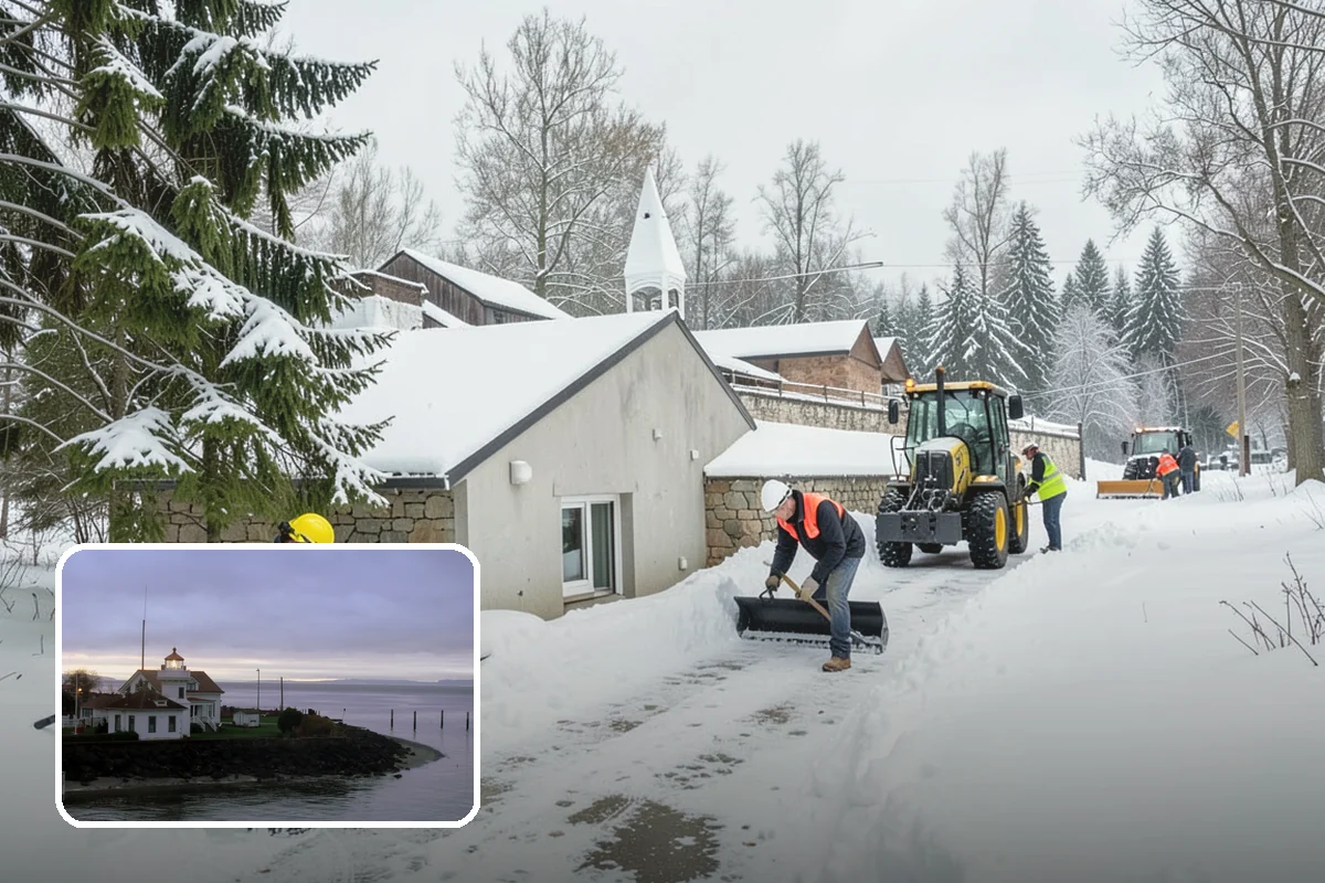 Acreage Snow Removal in Mukilteo, Snohomish County, WA - Covers driveways, ring roads, and multiple structures