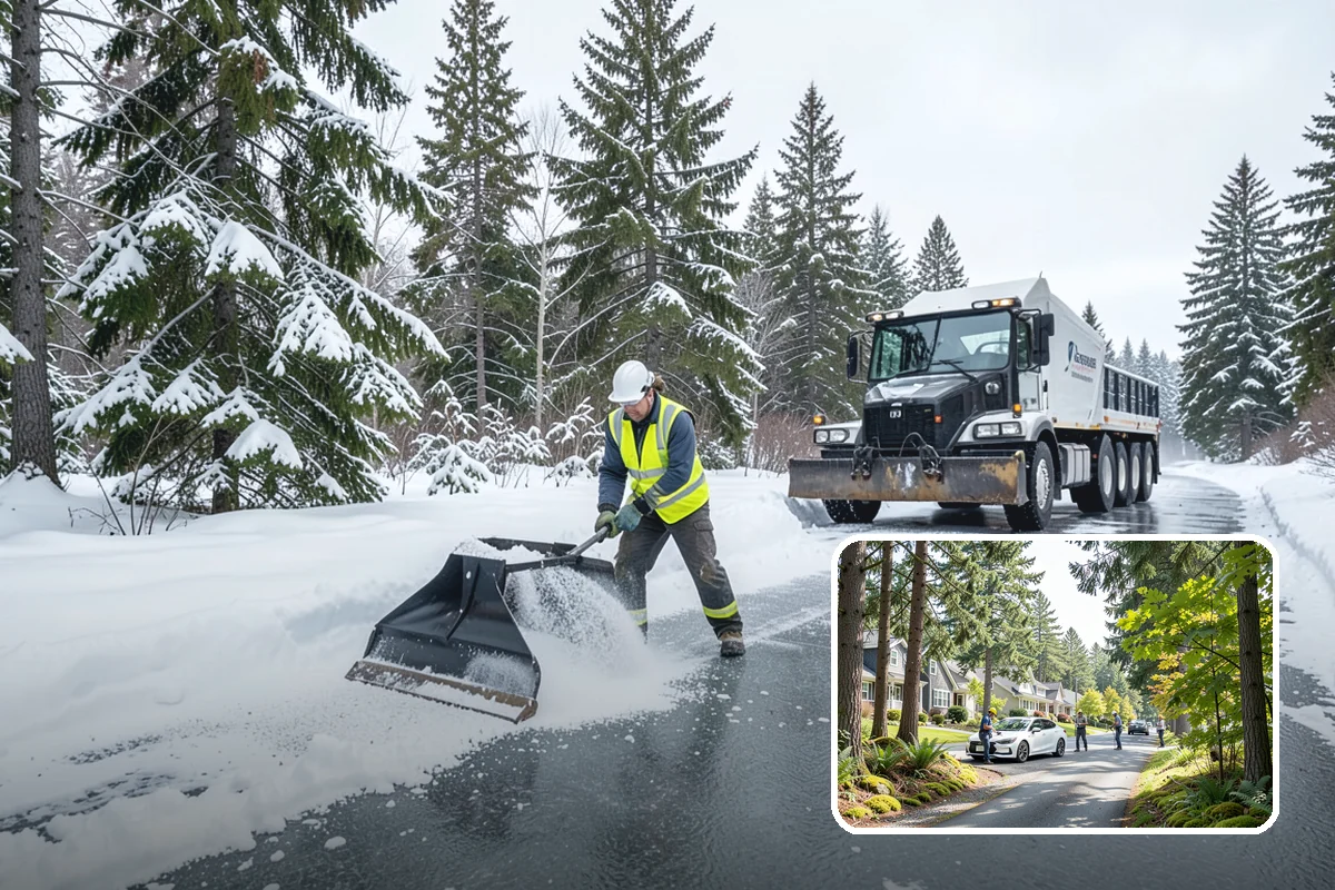 Acreage Snow Removal in Normandy Park, King County, WA - Covers driveways, ring roads, and multiple structures